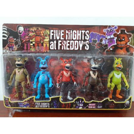 Five Nights At Freddy's Kit 5 Bonecos Animatronics Oferta