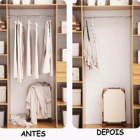 Kit 5 Cabideiro Mágico Organizador Dobrável Inox Cabide 5em1 - Cl Imagem de Kit 5 Cabideiro Mágico Organizador Dobrável Inox Cabide 5em1