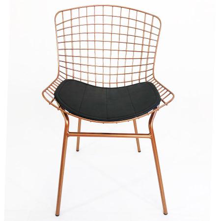 Imagem de Kit 5 Cadeiras BERTÓIA cobre assento preto tubular - Poltronas do Sul