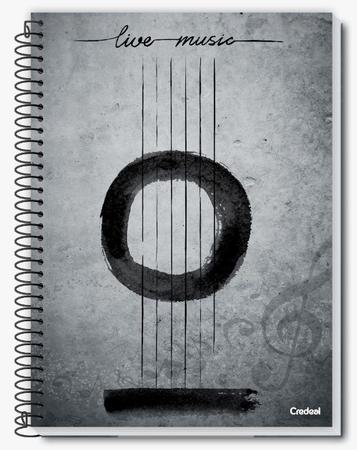 Imagem de kit 5 Cadernos de Música Pautado 50 folhas - Capa Flexível