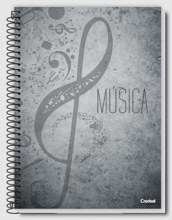 Imagem de kit 5 Cadernos de Música Pautado 50 folhas - Capa Flexível