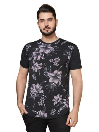 Imagem de Kit 5 Camisa camiseta long line Manga Curta Floral masculino melho qualidade