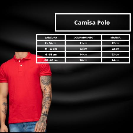 Imagem de Kit 5 Camisa Polo Envoy Tecido Piquet Básica Masculina
