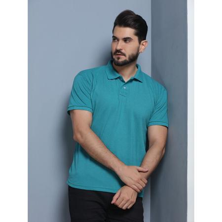Imagem de Kit 5 camisas polo basica camiseta algodao piquet premium plus size g1 g2 g3 masculina