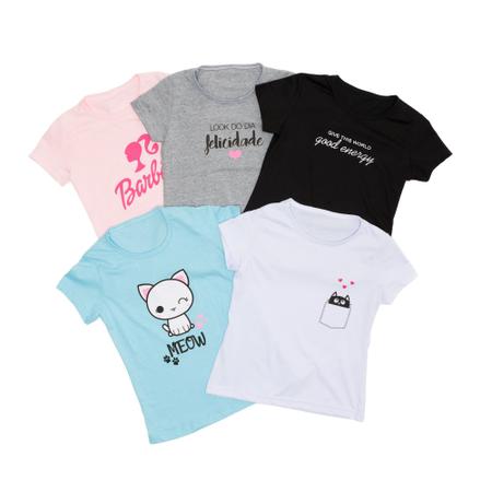 Camisetas Infatil/ Juvenil Para Meninas, Lindas Confortaveis