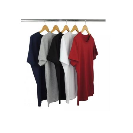 Imagem de Kit 5 Camiseta Masculina Camisa Malha Fria Básica Atacado