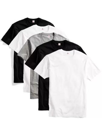 Imagem de Kit 5 Camisetas Básicas Masculina T-shirt Algodão Colors Tee