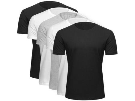 Imagem de Kit 5 Camisetas Básicos Masculina