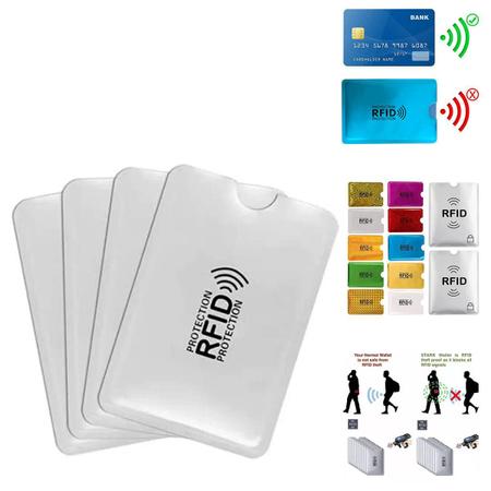 Kit 5 Capinhas Protetor de Cartão Antifurto RFID NFC Proteção Aproximação  Contactless - Armarinhos BS - Carteiras - Magazine Luiza
