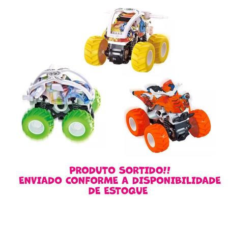 Kit 3 Carrinho Fricção Gira 360 Quadriciclo Menino + Jogo - Loja