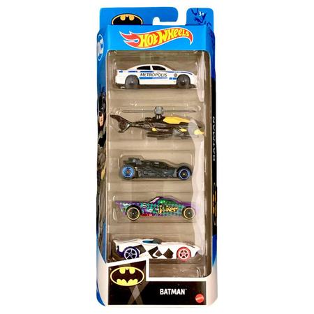 Pack 5 Carrinhos Hot Wheels Batman - Mattel