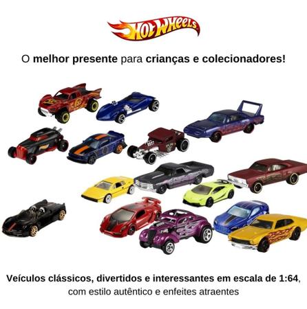 Kit 5 Carrinhos Hot Wheels Sortidos Original Coleção Brinde