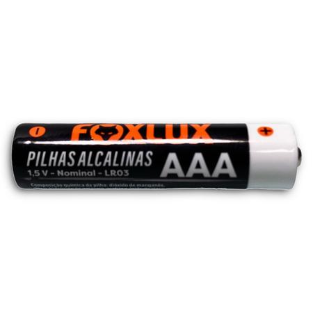 Imagem de Kit 5 Cartelas de Pilha Alcalina Palito AAA Com 4 Un Foxlux