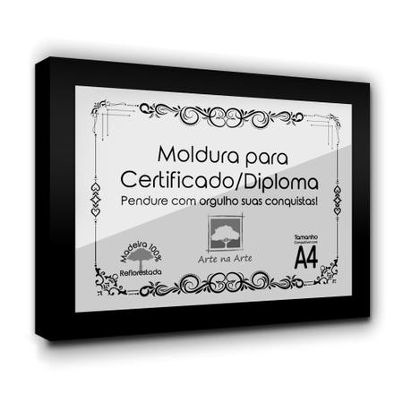 Imagem de Kit 5 Certificados Diplomas A4 com Tela de Acetato e MDF