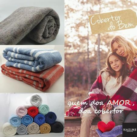 Imagem de kit 5 cobertor solteiro popular doação - 100% poliéster - 130 x 200 cm