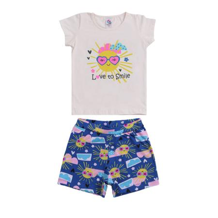 Kit 5 Shorts Cotton Infantil Para Meninas 2 a 12 Anos - Vini kids