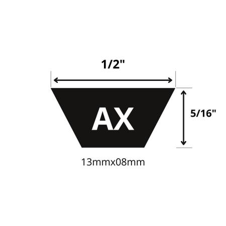 Imagem de Kit 5 Correias V Dentada AXS-42 Gates - 1066,8mm - Borracha