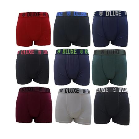 Imagem de Kit 5 Cueca Boxer Box Laycra Masculina Oferta