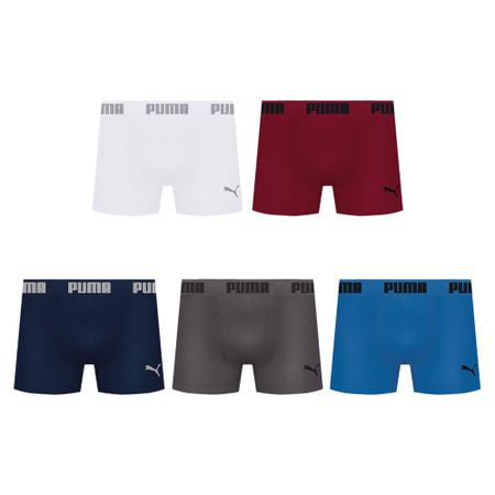 Imagem de Kit 5 Cuecas Boxer Puma Sem Costura Masculina