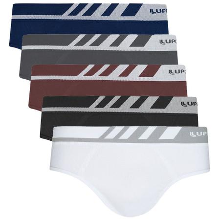 Kit 5 Cuecas Lupo Slip 691 Microfibra S/costura Original Nfe Imagem de Kit 5 Cuecas Lupo Slip 691 Microfibra S/costura Original Nfe