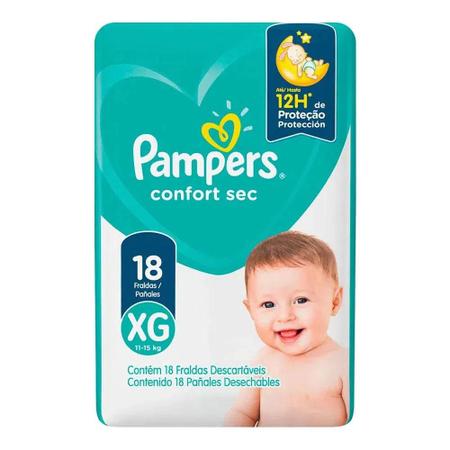 Imagem de KIT 5 FRALDAS PAMPERS CONFORT SEC JUMBO XG/18 = 90un