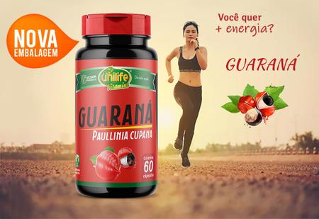 Imagem de KIT 5 GUARANÁ Paullinia Cupana 60 Cápsulas 500mg UNILIFE