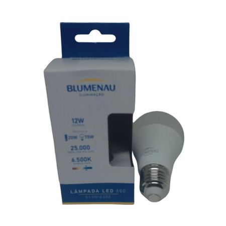 Imagem de Kit 5 lampada bulbo led 12w 1050lm 6500k e-27 branco frio