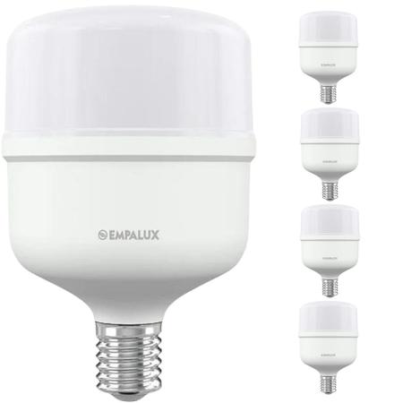 Imagem de Kit 5 Lâmpada Led 40w Empalux Bulbo E27 Residencial Bivolt 2.600lm Branco Frio 6500K Luz Branca