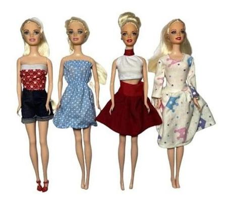 Roupa Boneca Barbie Kit 52 Pçs - 42 Acessórios E 10 Vestidos