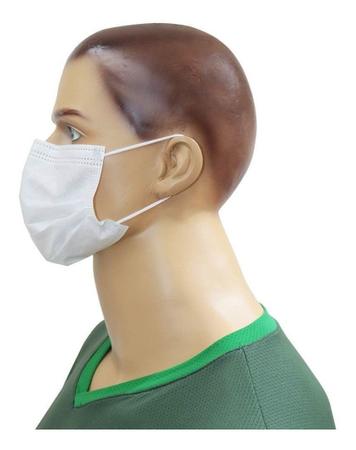 Imagem de Kit 5 Máscara Descartável Tripla Elástico Clipe Nasal 50 Un.