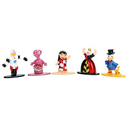 Imagem de Kit 5 Mini Figuras 4 Cm Nano Metal Disney Metalfigs Dtc