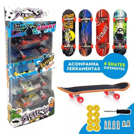 Kit 5 Skate De Dedo Fingerboard Mini Skate Board