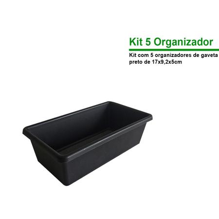 Imagem de Kit 5 Organizador Pequeno De Gaveta Joias Designer Moderno Multiuso Base Antiderrapante