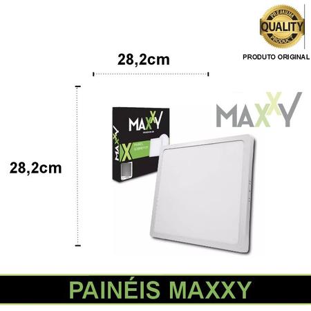 Imagem de Kit 5 Painéis Plafon Sobrepor Led 24w QUADRADO Frio (6500K)