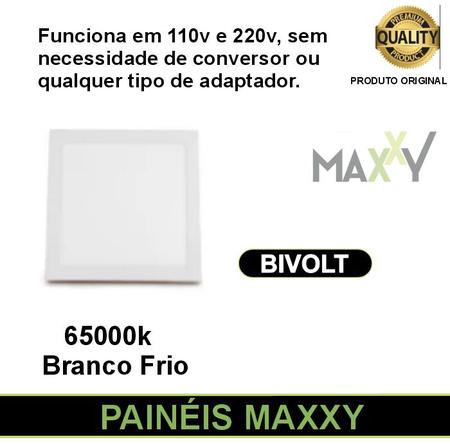 Imagem de Kit 5 Painéis Sobrepor Quadrado 18w Frio/neutro - Frio