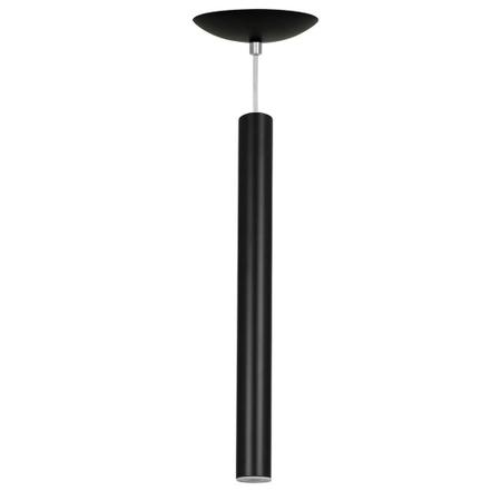 Imagem de Kit 5 Pendente Tubo Cilindro Preto 50Cm + Led 3k