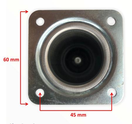 Imagem de Kit 5 pés de alumínio com flange e nivelador 13 cm