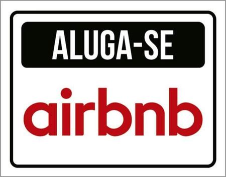 Imagem de Kit 5 Placas Aluga-Se Airbnb 36X46