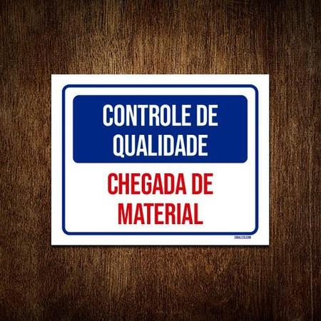 Imagem de Kit 5 Placas Controle De Qualidade Chegada De Material