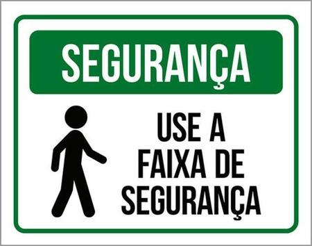 Imagem de Kit 5 Placas De Segurança - Use A Faixa De Segurança