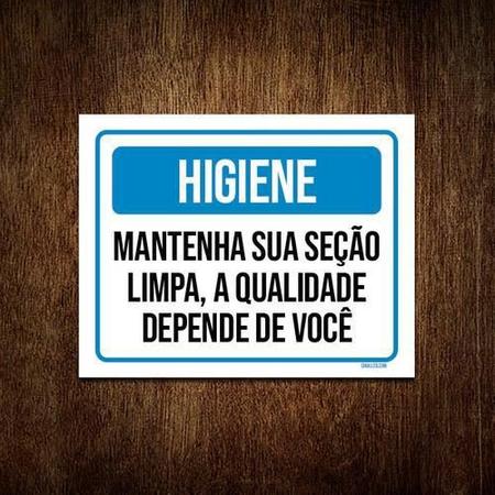 Kit 5 Placas Higiene Mantenha Sua Seção Limpa - Sinalico.Com Imagem de Kit 5 Placas Higiene Mantenha Sua Seção Limpa