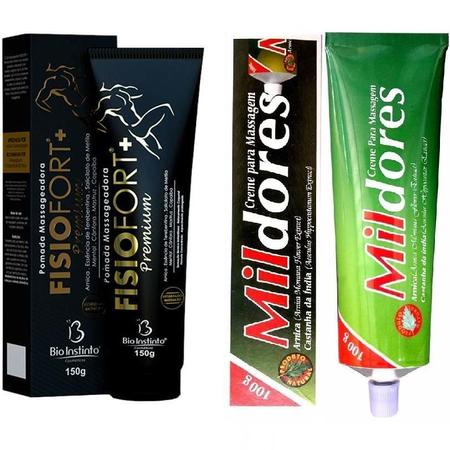 Kit 5 Pomada Fisiofort Premium 150G + 5 Pomada Mil Dores - Bio Instinto Imagem de Kit 5 Pomada Fisiofort Premium 150G + 5 Pomada Mil Dores
