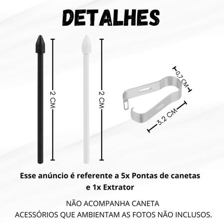 Imagem de Kit 5 Ponteiras Extra + 1 Extrator Para Celular Samsung S23