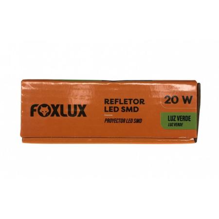 Imagem de Kit 5 projetor refletor led aluminio 20w verde bivolt foxlux