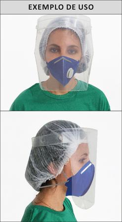 Imagem de Kit 5 Protetor Facial Face Máscara Transparente Viseira