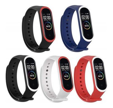 Imagem de Kit 5 Pulseiras 2 cores Nsmart store compatíveis com Mi Band 3/4