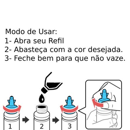 Imagem de Kit 5 Refil De Tinta 1L Preto Compatível Para Epson Deskjet 664