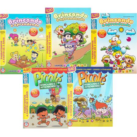 Kit 3 Revista Infantil Picolé Vamos Brincar Passatempos Colorir Jogos e  Atividades Educativas - Coquetel - Outros Livros - Magazine Luiza