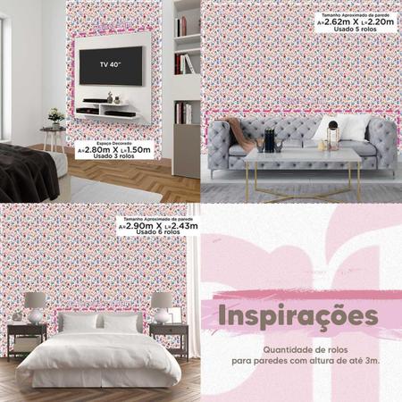 Kit 5 Rolos Papel Parede Vinílico 300x51cm - Não Tóxico - Colaí Adesivos Imagem de Kit 5 Rolos Papel Parede Vinílico 300x51cm - Não Tóxico