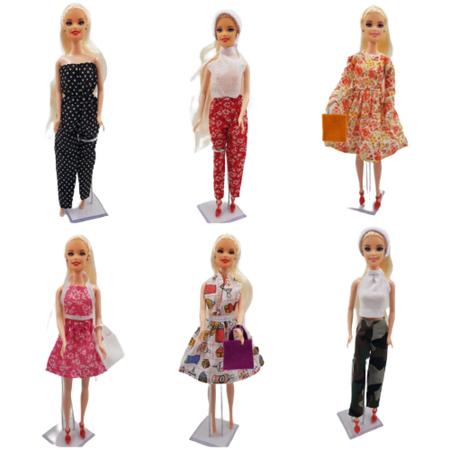 Como Fazer Roupas para Barbie e bonecas Similares - Look Completo 